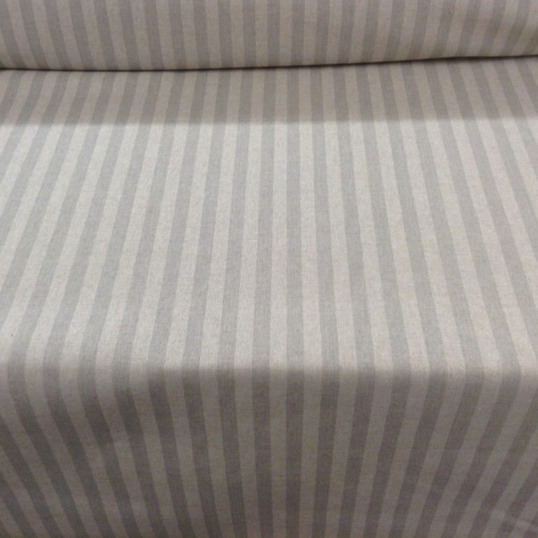 Stripe Faded Linen GREY - Frank Thomas Interiors
